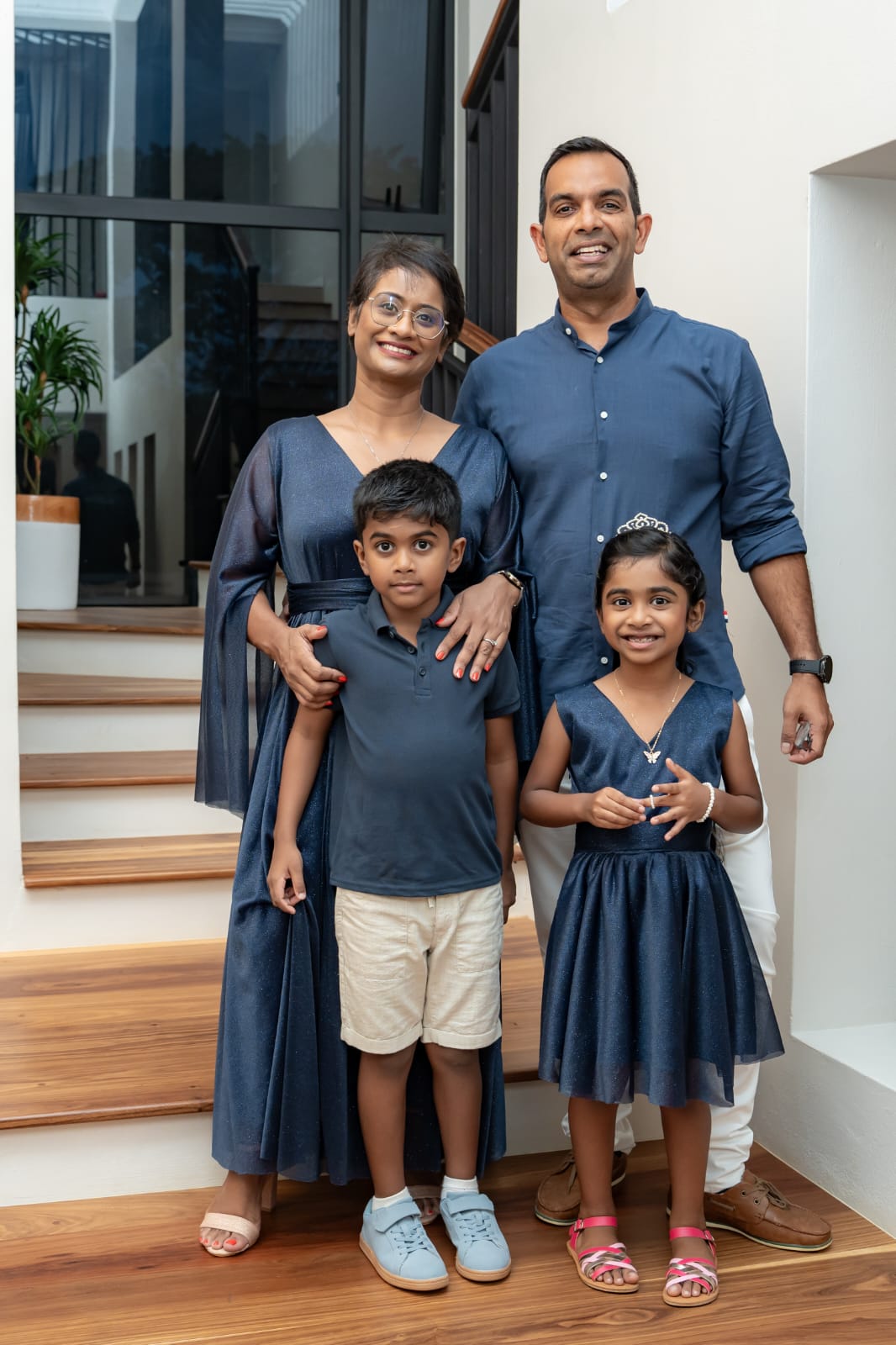 Surosh with family in Mauritius